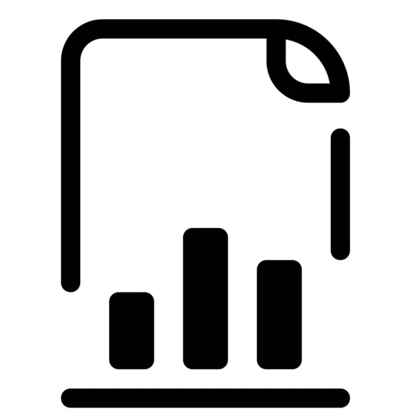 Icono Del Documento Análisis Empresarial — Vector de stock