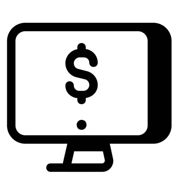 Icône Économie Dollar Comptable Dans Style Solide — Image vectorielle