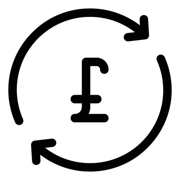 Währungsumtausch Symbol Soliden Stil — Stockvektor