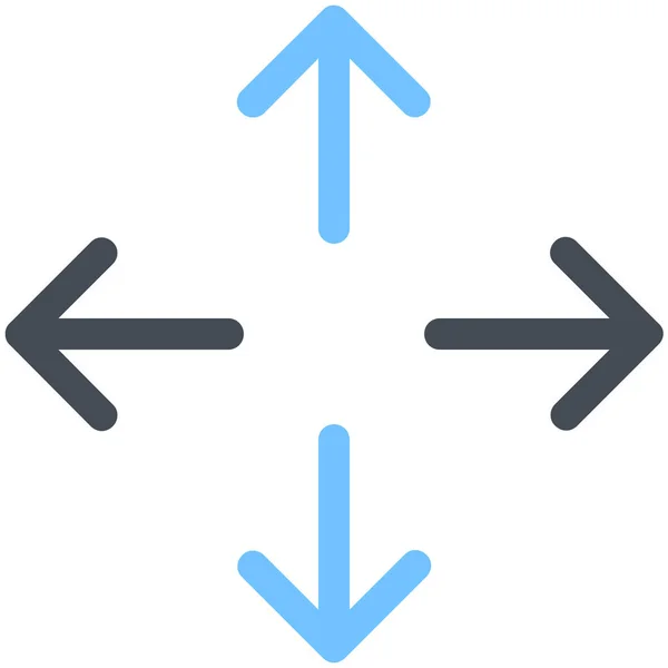 Flèche Direction Orientation Icône — Image vectorielle