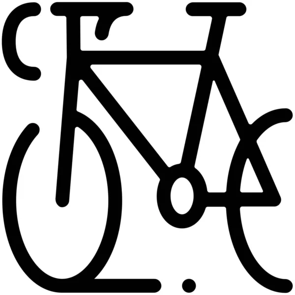 Bicycle Bike Biking Icon Solid Style — Stock Vector