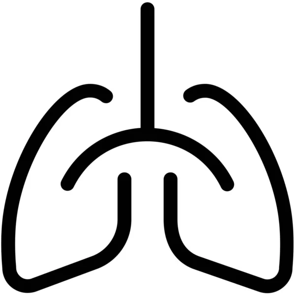 Lunge Mensch Atmet Symbol — Stockvektor