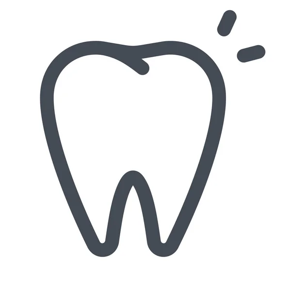 Guérir Dentiste Icône Dentisterie Dans Style Contour Rempli — Image vectorielle