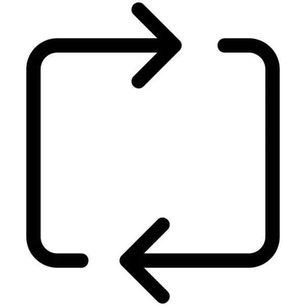 Icon Symbol Der Schleife Wiederholen — Stockvektor