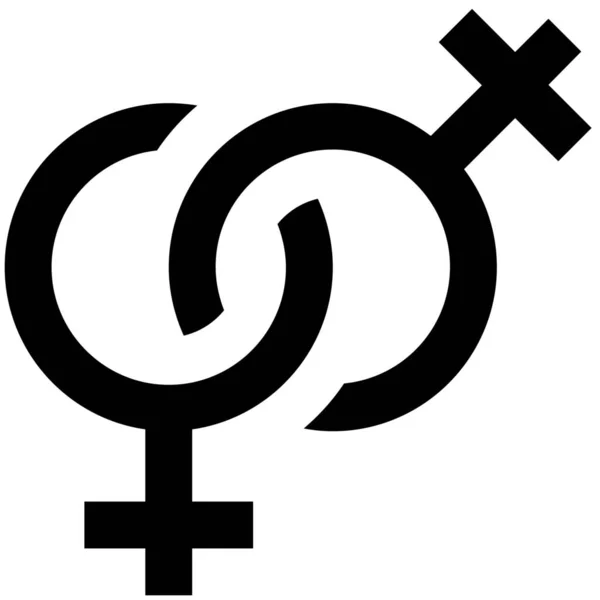 Icono Género Femenino Erótico Estilo Sólido — Vector de stock