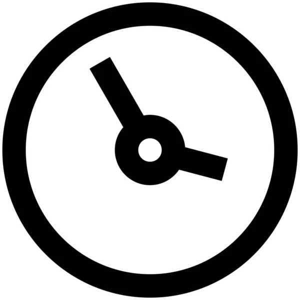 Icono Oficina Reloj Negocios Estilo Sólido — Vector de stock