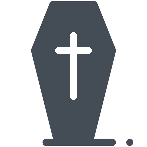 Ataúd Muerte Icono Del Funeral Categoría Otros Días Festivos — Archivo Imágenes Vectoriales