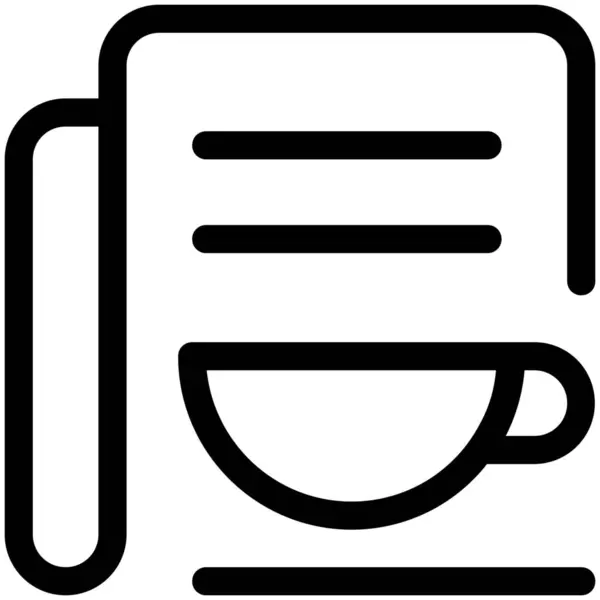 Kaffee Journal Bericht Symbol — Stockvektor