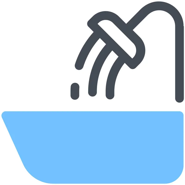 Furniture Bath Bathroom Icon — Stock Vector