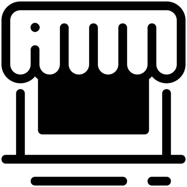Ikone Des Marktladens Der Kategorie Shopping Commerce — Stockvektor