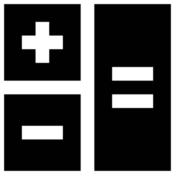 Taschenrechner Elektronik Symbol Solid Stil Berechnen — Stockvektor