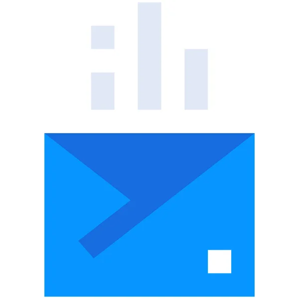 Icône Message Mail Dans Style Plat — Image vectorielle