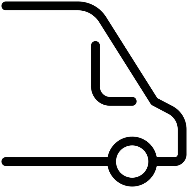 Logistik Kurierwagen Ikone — Stockvektor