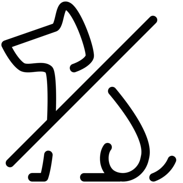 Заборонений Значок Собаки — стоковий вектор