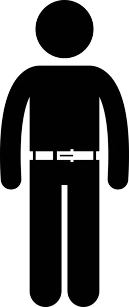 Accessori Cintura Uomo Icona Nella Categoria Abbigliamento Accessori — Vettoriale Stock