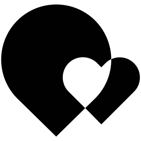 Location Love Marker Symbol Der Kategorie Liebe Romantik — Stockvektor