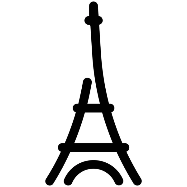 랜드마크 범주에 속하는 에펠의 기념비적 아이콘 — 스톡 벡터
