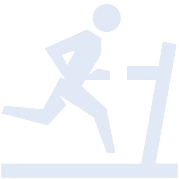 Fitness Marathon Lopen Pictogram Platte Stijl — Stockvector