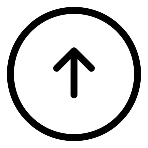 Flecha Círculo Hasta Icono — Vector de stock