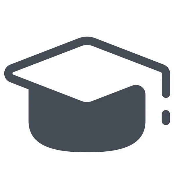 Éducation Mortarboard École Icône — Image vectorielle