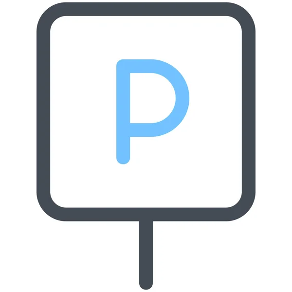 Icono Signo Estacionamiento — Vector de stock