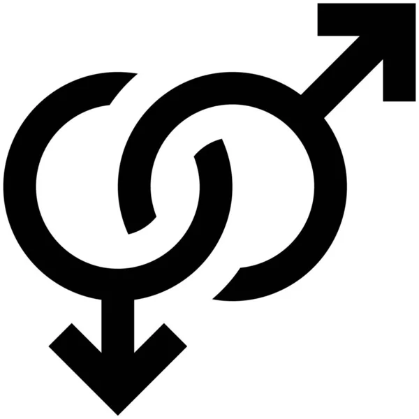 Erotica Mannelijk Pictogram Solid Stijl — Stockvector