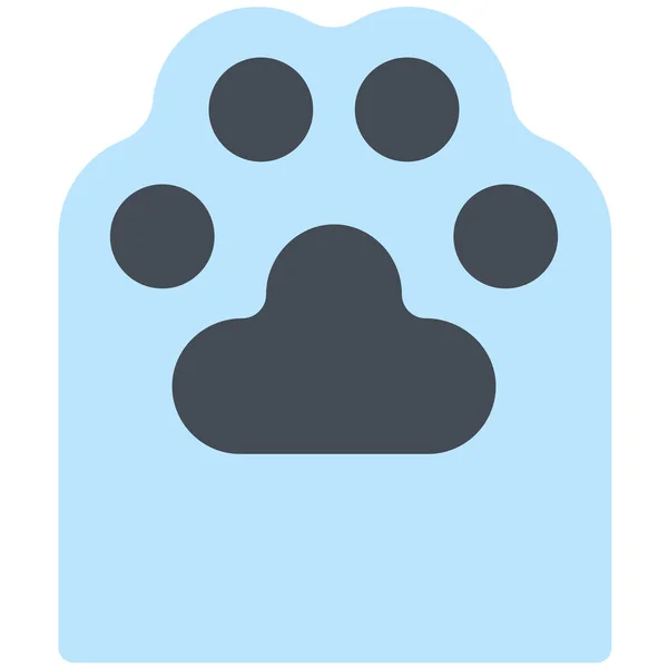 Animal Cat Footprint Icono Categoría Animales — Vector de stock