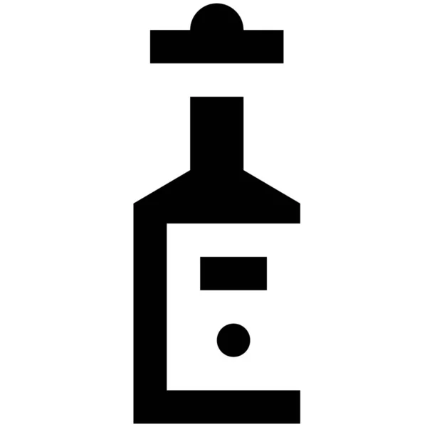 纯正风格的酒吧瓶图标 — 图库矢量图片