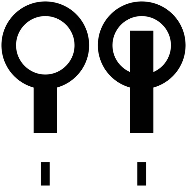 Audio Kopfhörer Symbol Solid Stil — Stockvektor