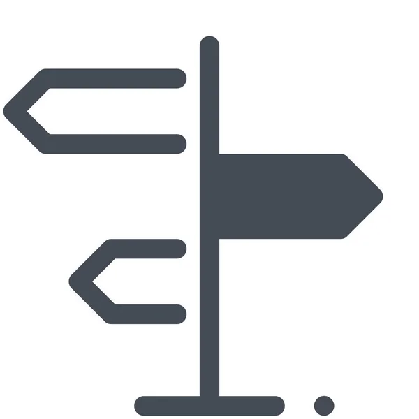 Direction Gps Map Icon Ausgefüllte Umrisse Stil — Stockvektor