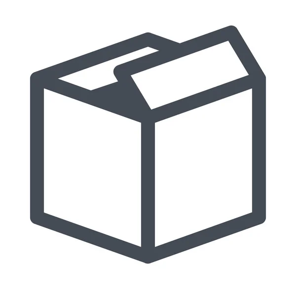 Box Cargo Delivery Icon Ausgefüllten Outline Stil — Stockvektor