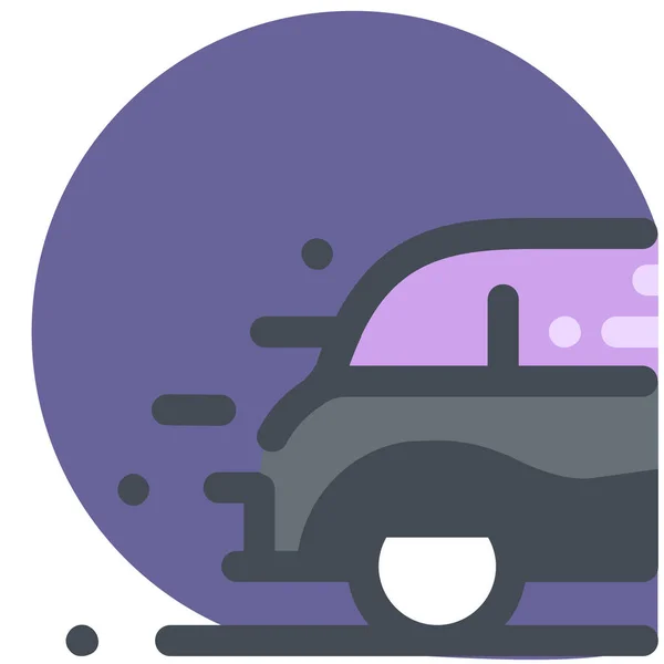 Application Car Services Icon Flat Style — Stock Vector