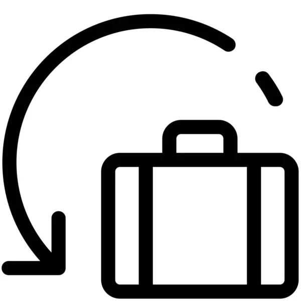 Ikona Biznesu Bagażu Podręcznego — Wektor stockowy