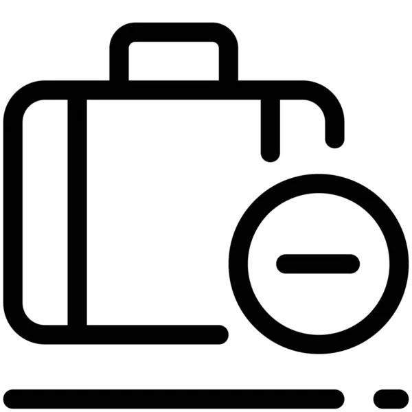 Bolsa Equipaje Icono Negocio — Vector de stock