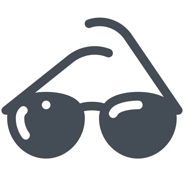 Strandbrille Schattiert Symbol Stil Gefüllter Umrisse — Stockvektor