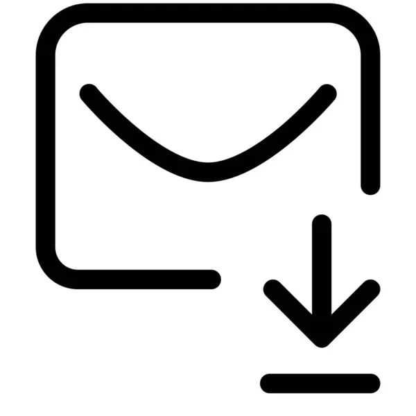 Ícone Arquivo Envelope Download — Vetor de Stock