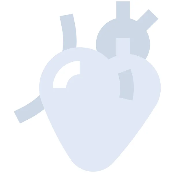 Gesundheits Herz Ikone Flachen Stil — Stockvektor