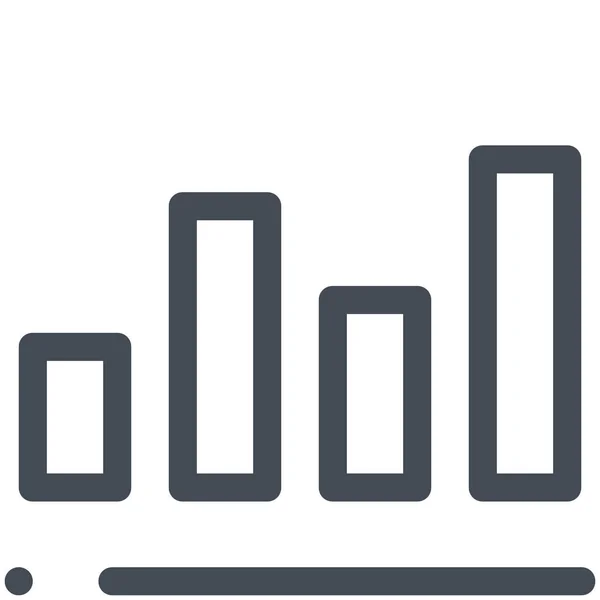 Ikona Analytického Obchodního Grafu Stylu Vyplněného Osnovy — Stockový vektor