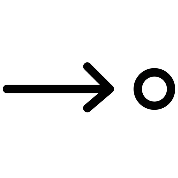 Šipka Vpravo Ikona Cíle — Stockový vektor