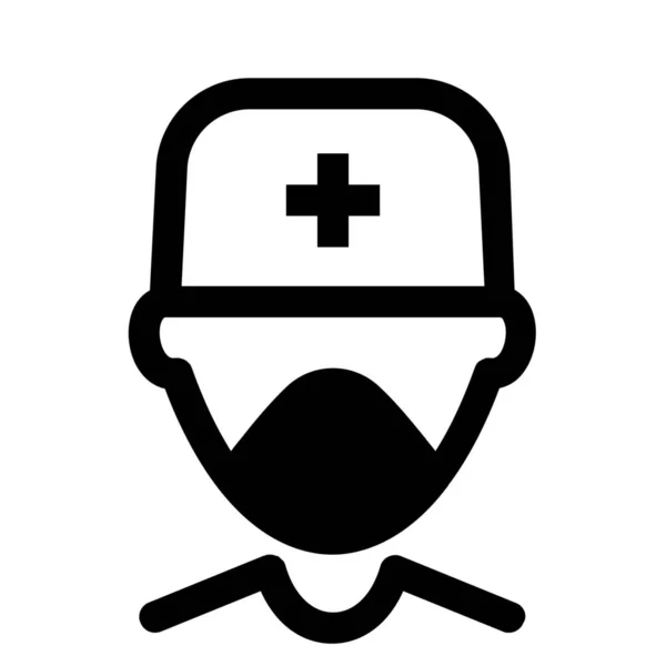 Ikona Lékařské Nemocnice Stylu Osnovy — Stockový vektor