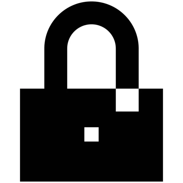 Εικονίδιο Κωδικού Κλειστού Κλειδώματος Στερεό Στυλ — Διανυσματικό Αρχείο