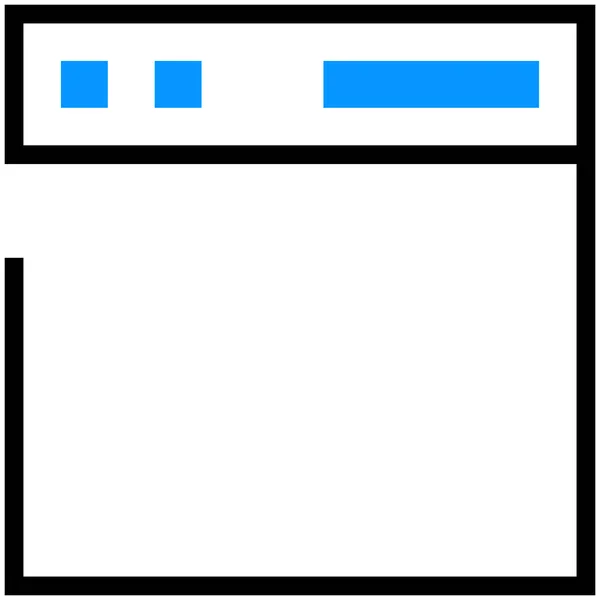 Browser Kreatives Design Icon Stil Ausgefüllter Umrisse — Stockvektor