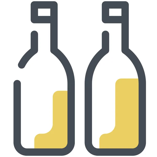 Vino Cerveza Alcohol Icono — Archivo Imágenes Vectoriales