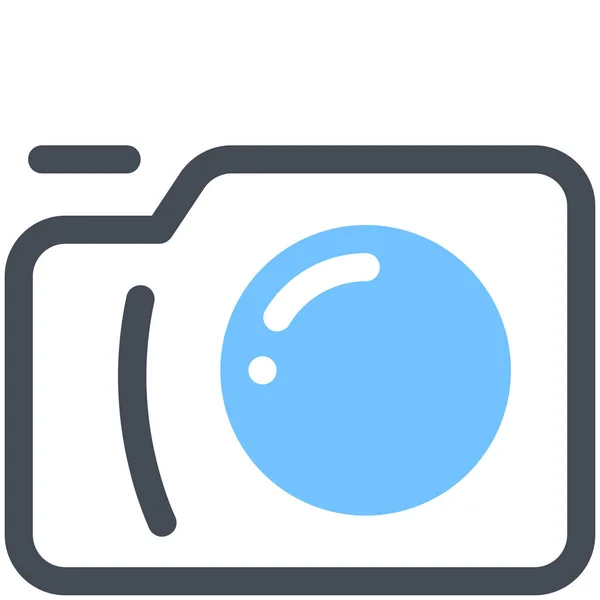 Иконка Фотографии Камеры Стиле Заполненный Контур — стоковый вектор