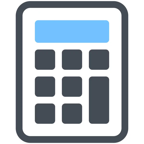 Значок Калькулятора Обліку Бізнесу Заповненому Стилі Контуру — стоковий вектор