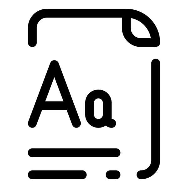 Lettertype File Icon — Stockvector