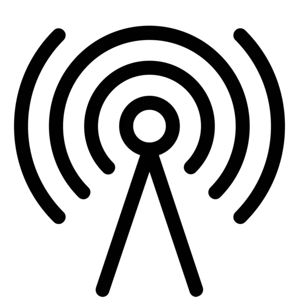 Antena Icono Comunicación Celular — Vector de stock