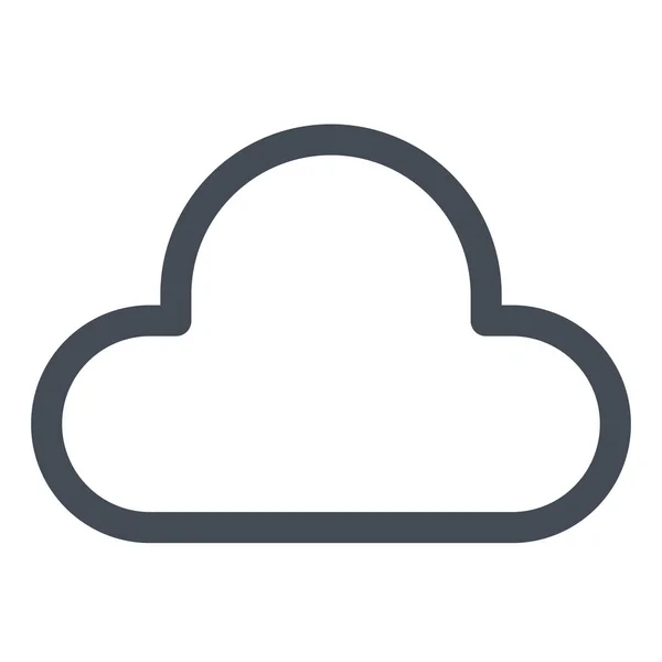 Cloud Anslutning Hosting Ikon Konturstil — Stock vektor