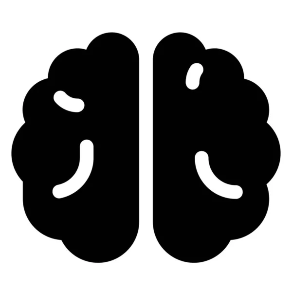 Cerebro Conocimiento Mente Icono — Vector de stock