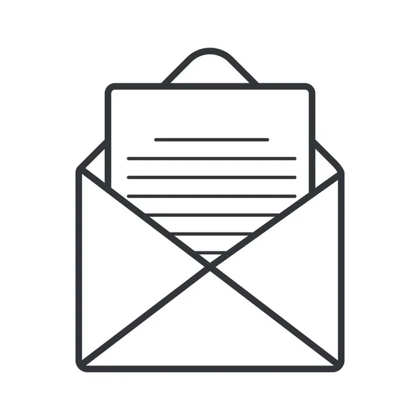 Icono Carta Sobre Correo Electrónico Estilo Esquema — Vector de stock